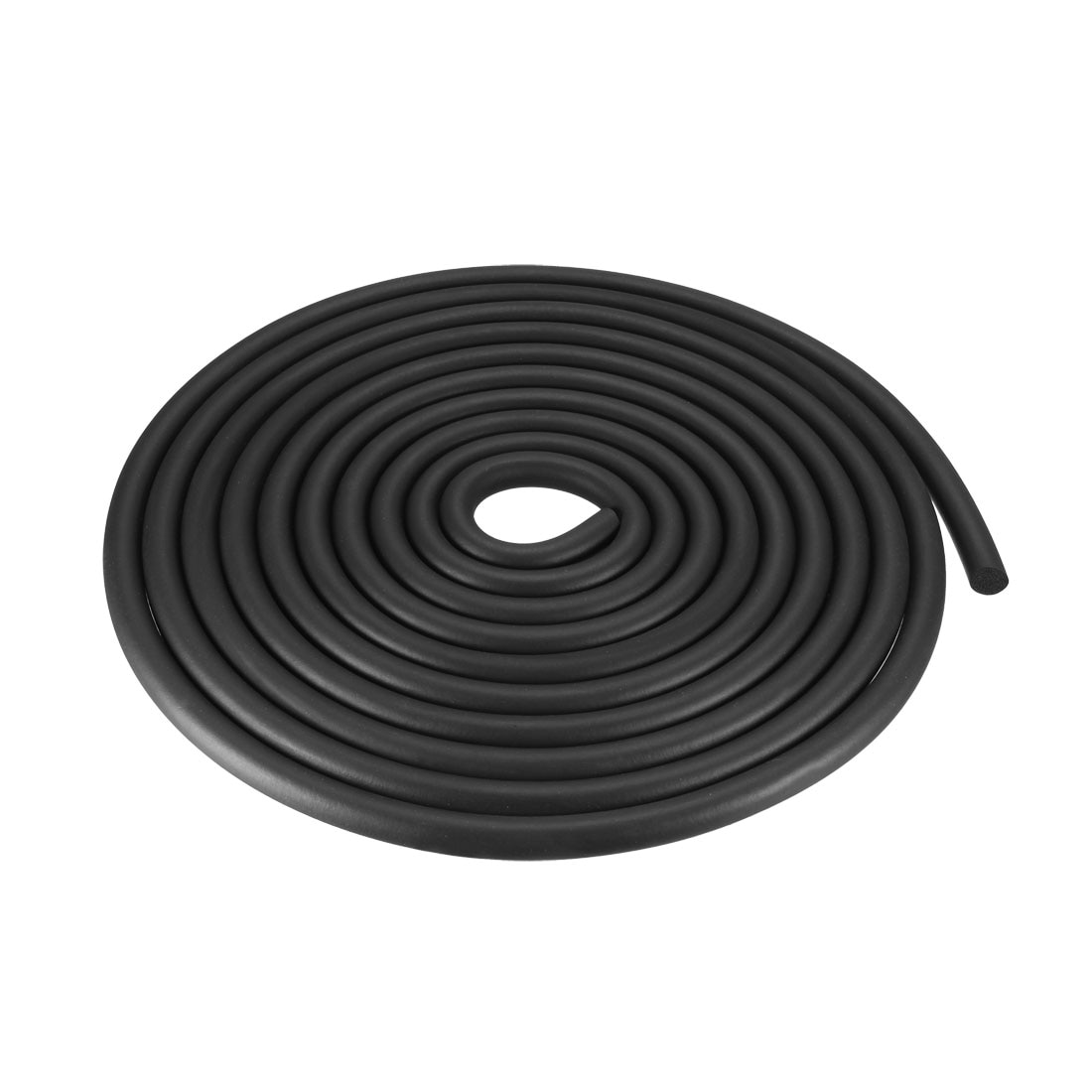 Unique Bargains Foam Rubber Seal Weather Strip 12mm Diameter 5 Meters Long Black