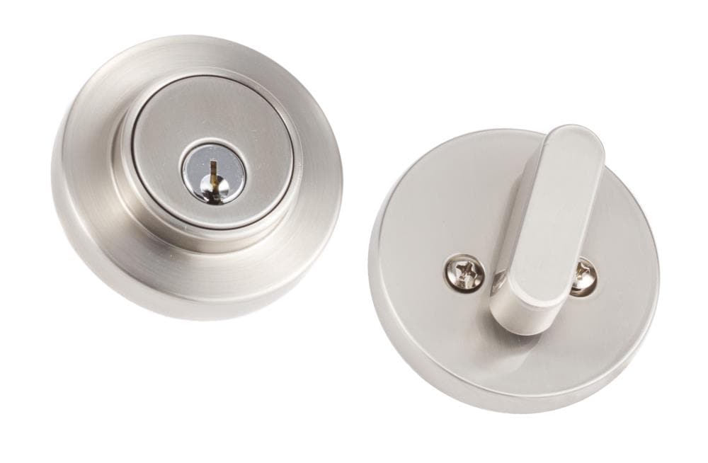 Sure-Loc Hardware DB201-MD 15 Ridgecrest Modern Deadbolts Satin Nickel Single Cylinder Deadbolt