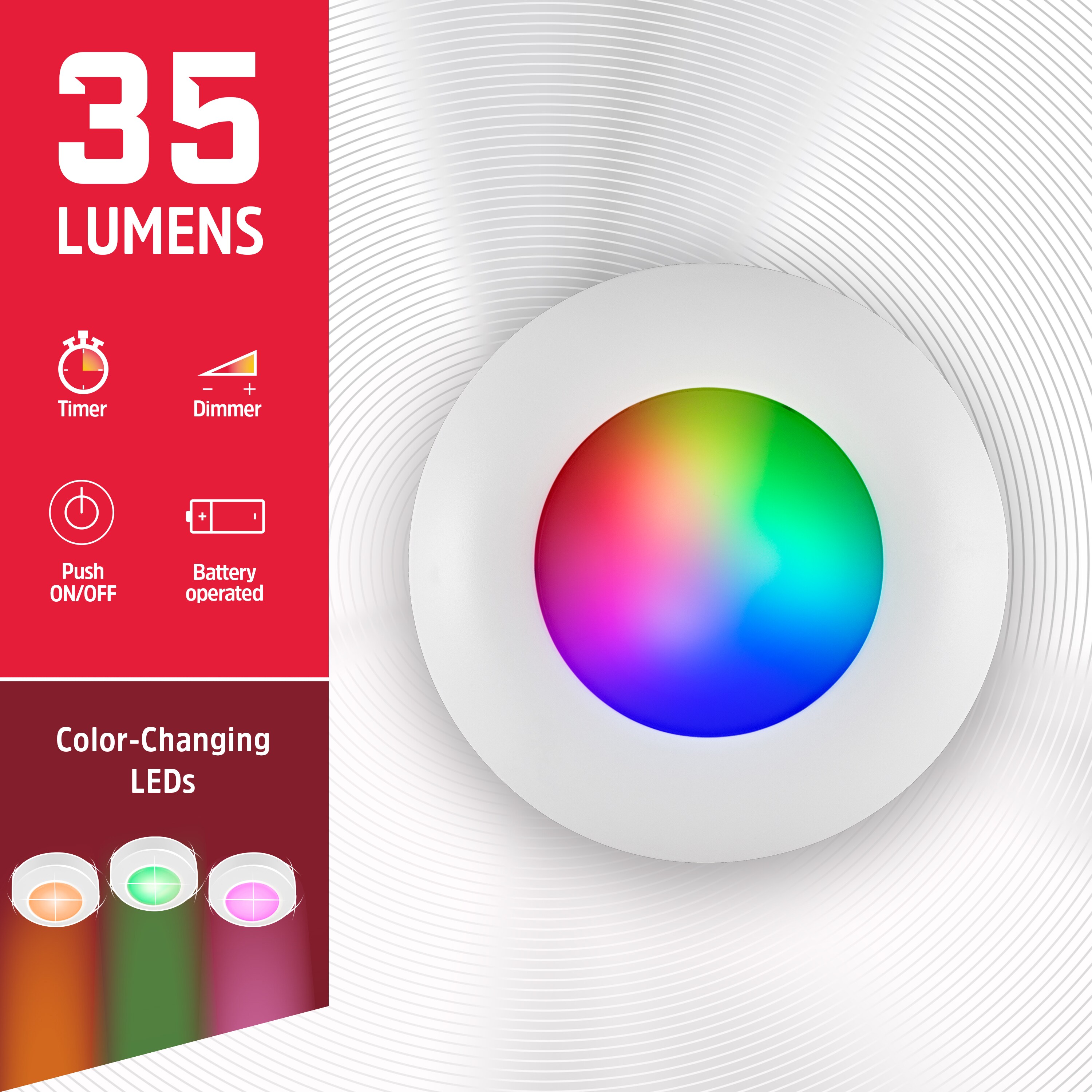 LED Color-Change Touch Light With Remote Control