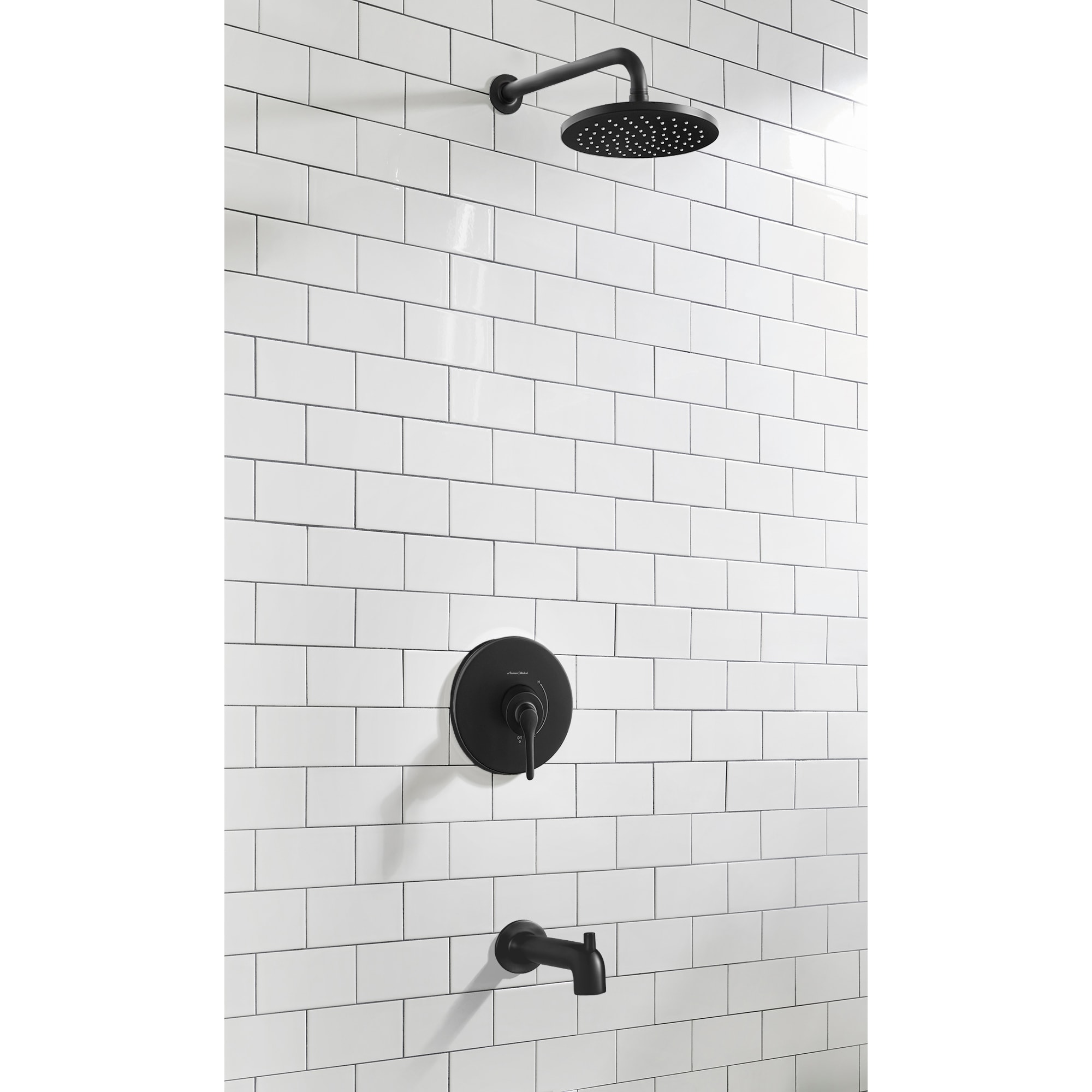 Matte Black Nickel Wall Mounted Rain Shower Faucet Set