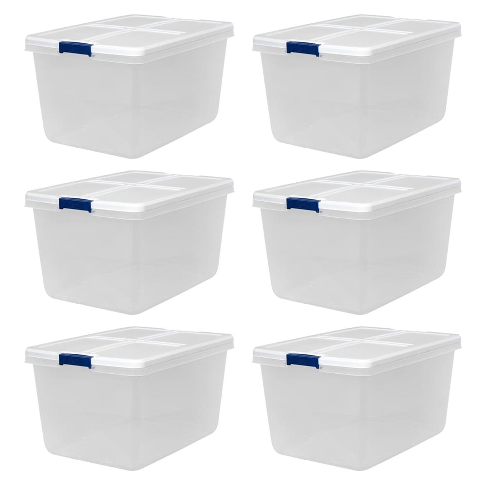 CLEAR LID MULTI PACKS OFF 80 LITRE PLASTIC STORAGE BOX NEW STRONG BOX 