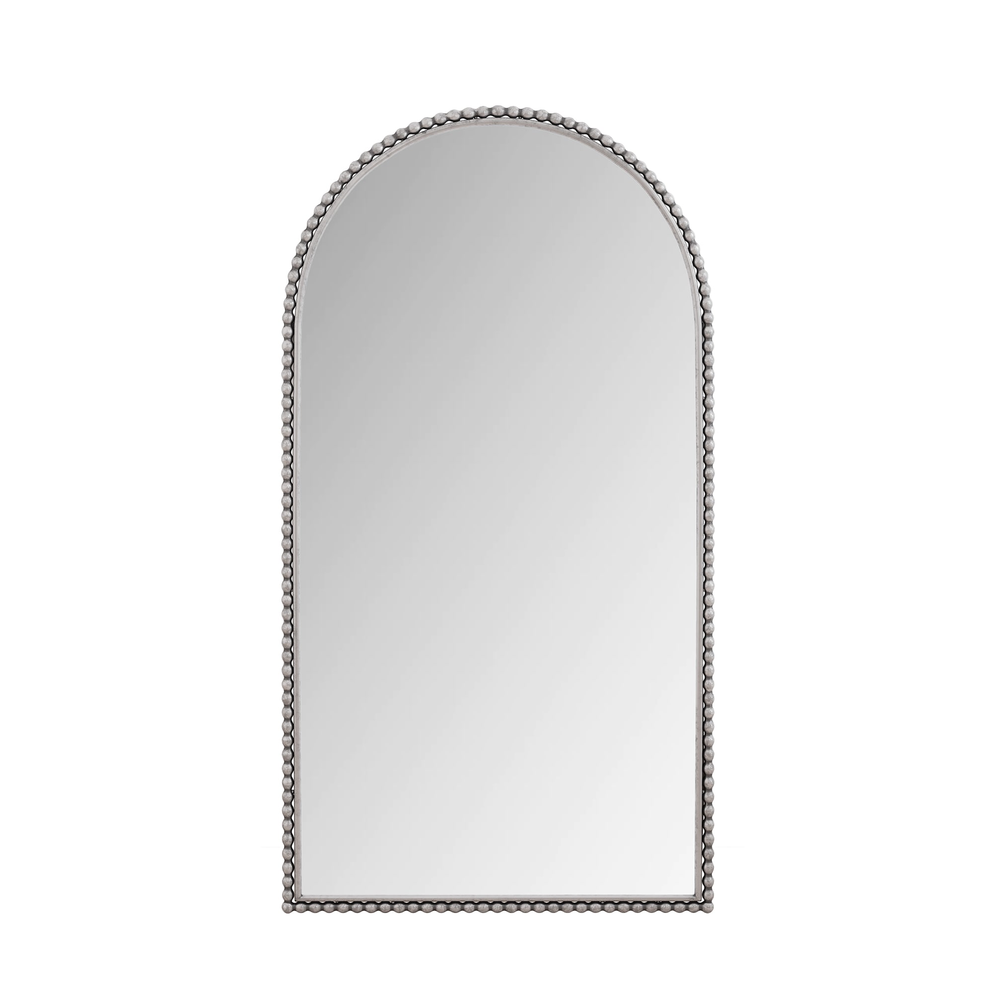 Bybafun YB9300094 35.4-in W x 65.8-in H Arch Silver Framed Full Length Floor Mirror