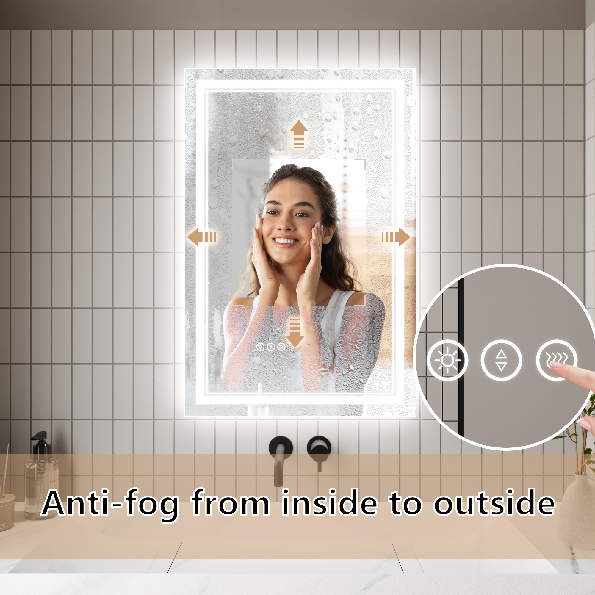 WELLFOR EX-TF2436 Framed-Bath-Mirrors - View #6