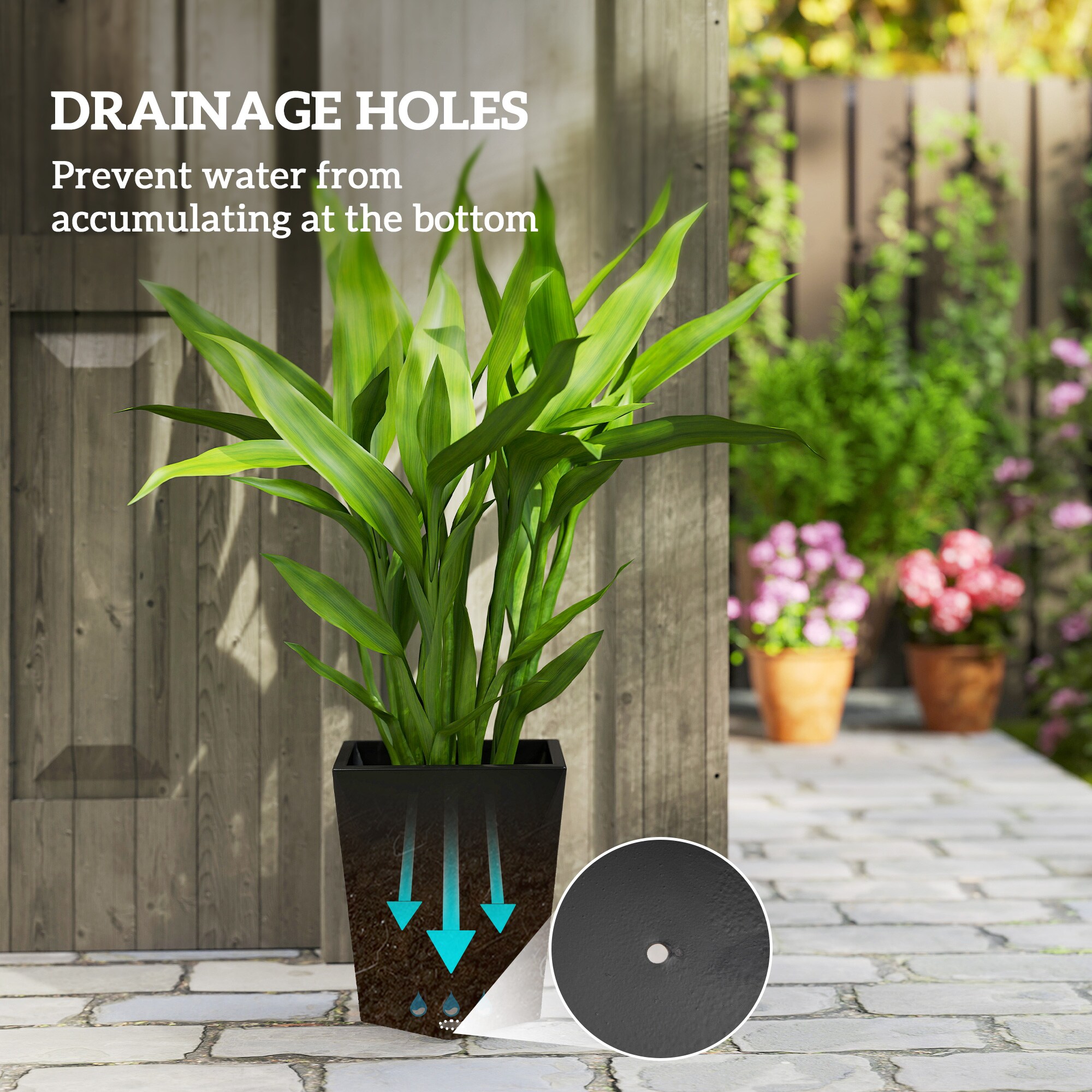 Outsunny 84H-109V01BK Planter-Window-Box - View #5