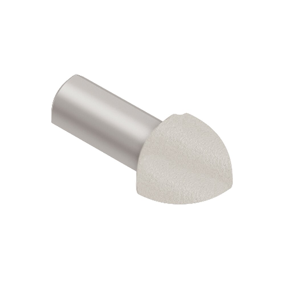 Schluter Systems EV/RO80TSI Rondec 0.313-in W x 1.0-in L Ivory textured color-coated aluminum Aluminum Outside corner Tile Edge Trim