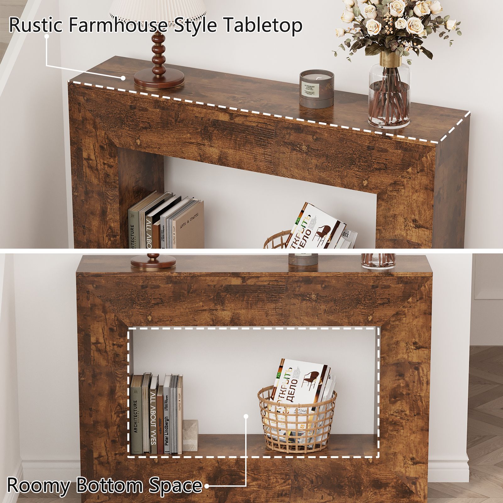 LOVMOR 7FD40057B3-BROWN-PLR Console-Sofa-Tables - View #4