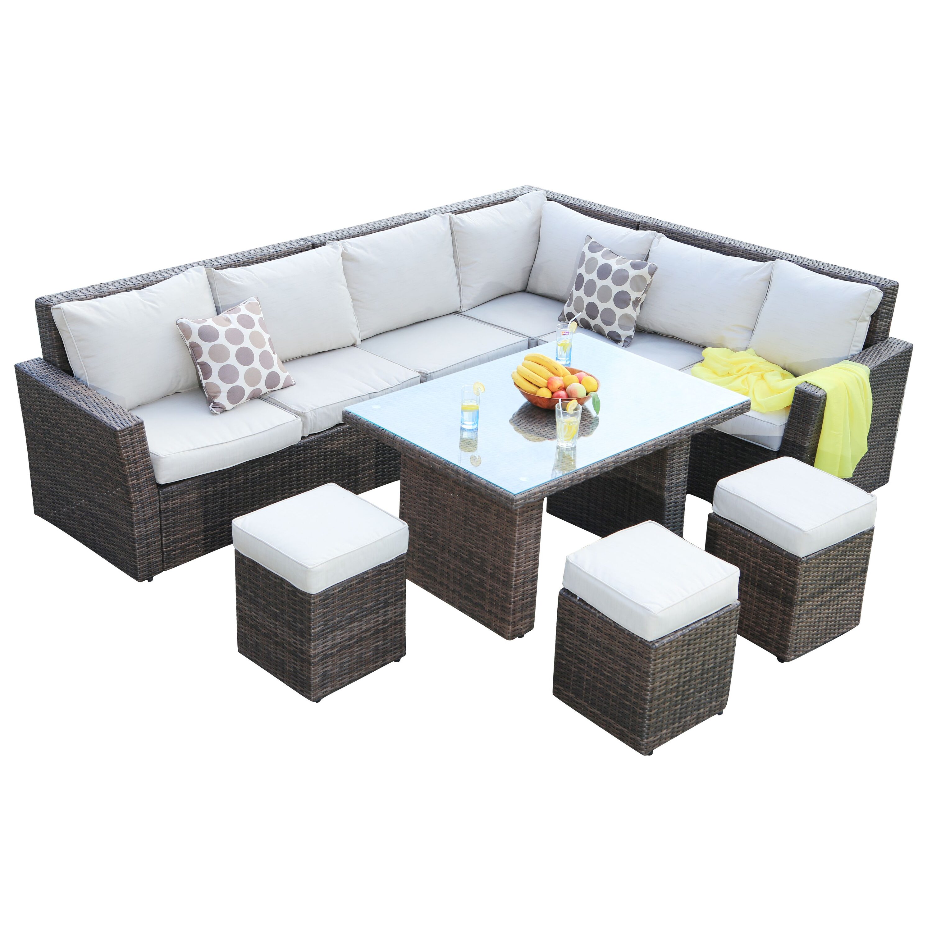 Moda Furnishings CMAS-1403-BR Patio-Conversation-Sets - View #3