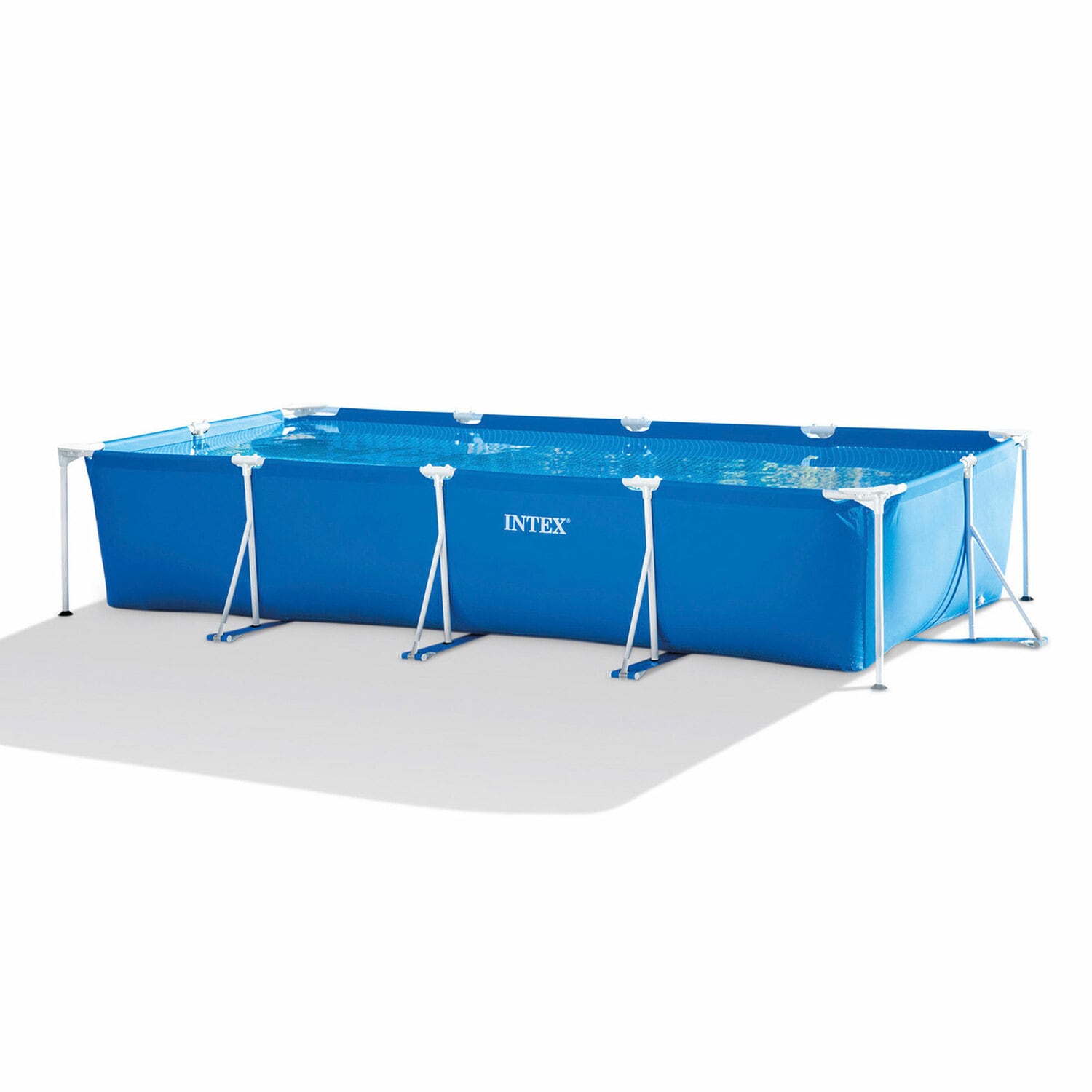 Intex 160776 14.75-Feet x 7.3-Feet x 33.9-Inches Metal frame Rectangle Above-Ground Pool with Ground Cloth