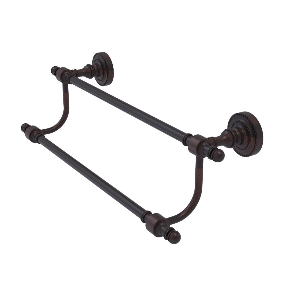 Allied Brass RD-72/18-VB Retro Dot 18-in Venetian bronze Wall mount Double Towel Bar