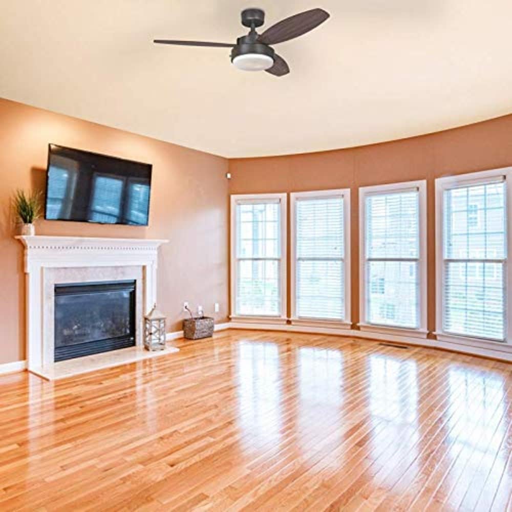 42" Oil Rubbed Bronze Ceiling Fan with Light Brown Blades