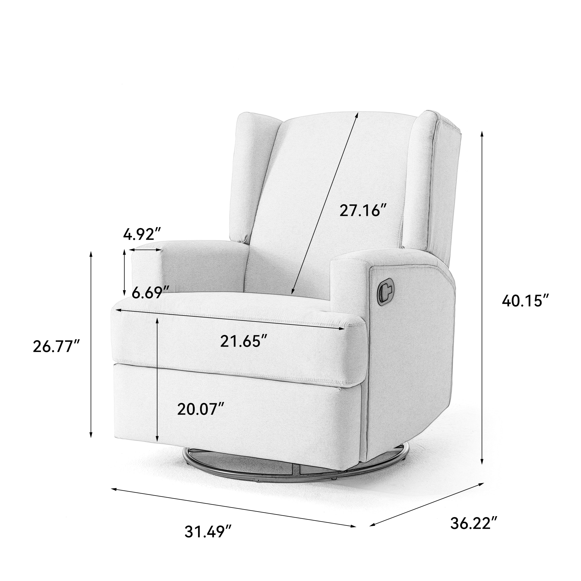 Dreamsidea LS-CH59-B GRE recliners - View #7