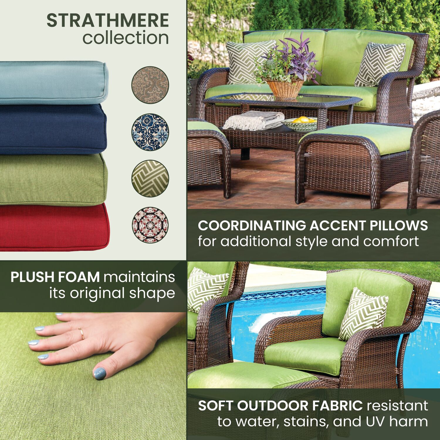 Hanover STRATH6PC-S-GRN Patio-Conversation-Sets - View #7