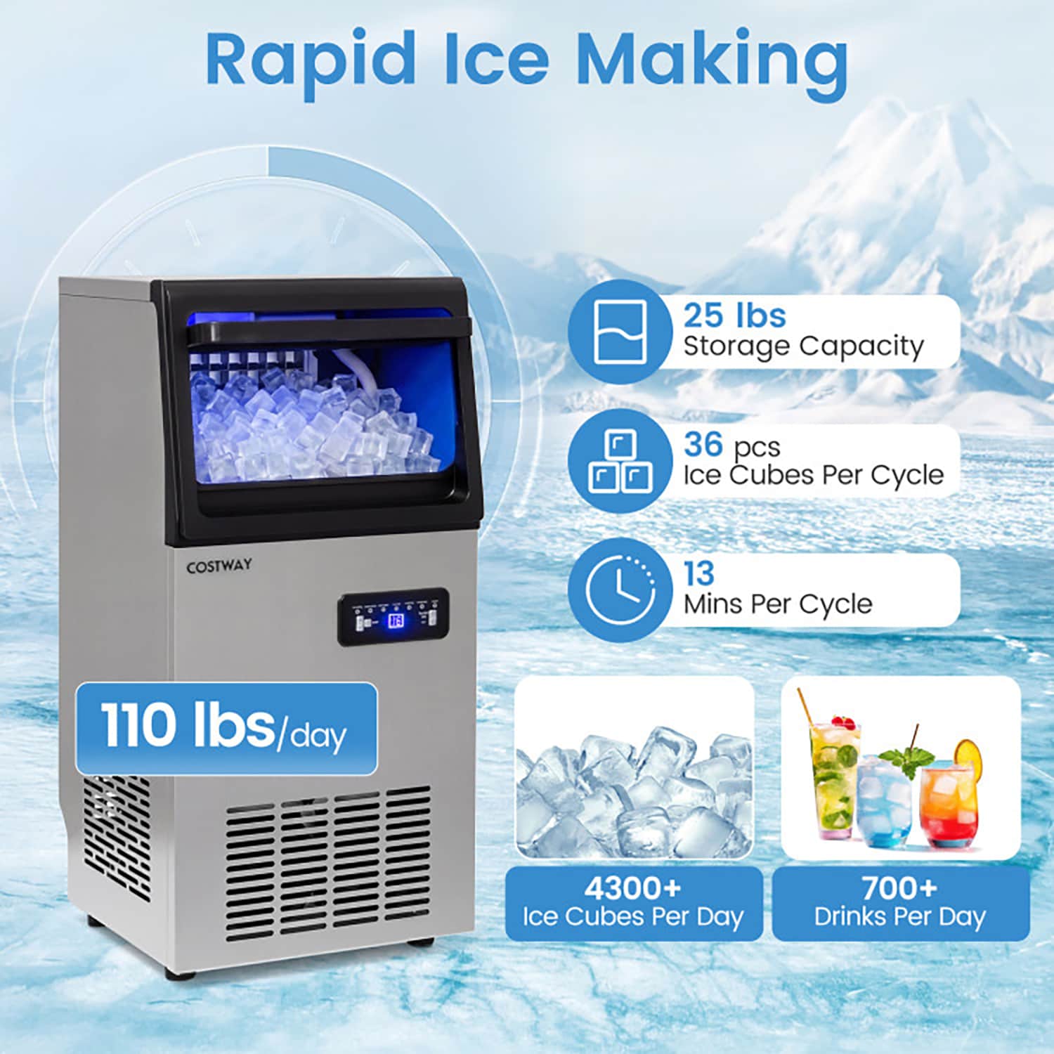 GZMR GT-ES5BK Ice-Makers - View #4
