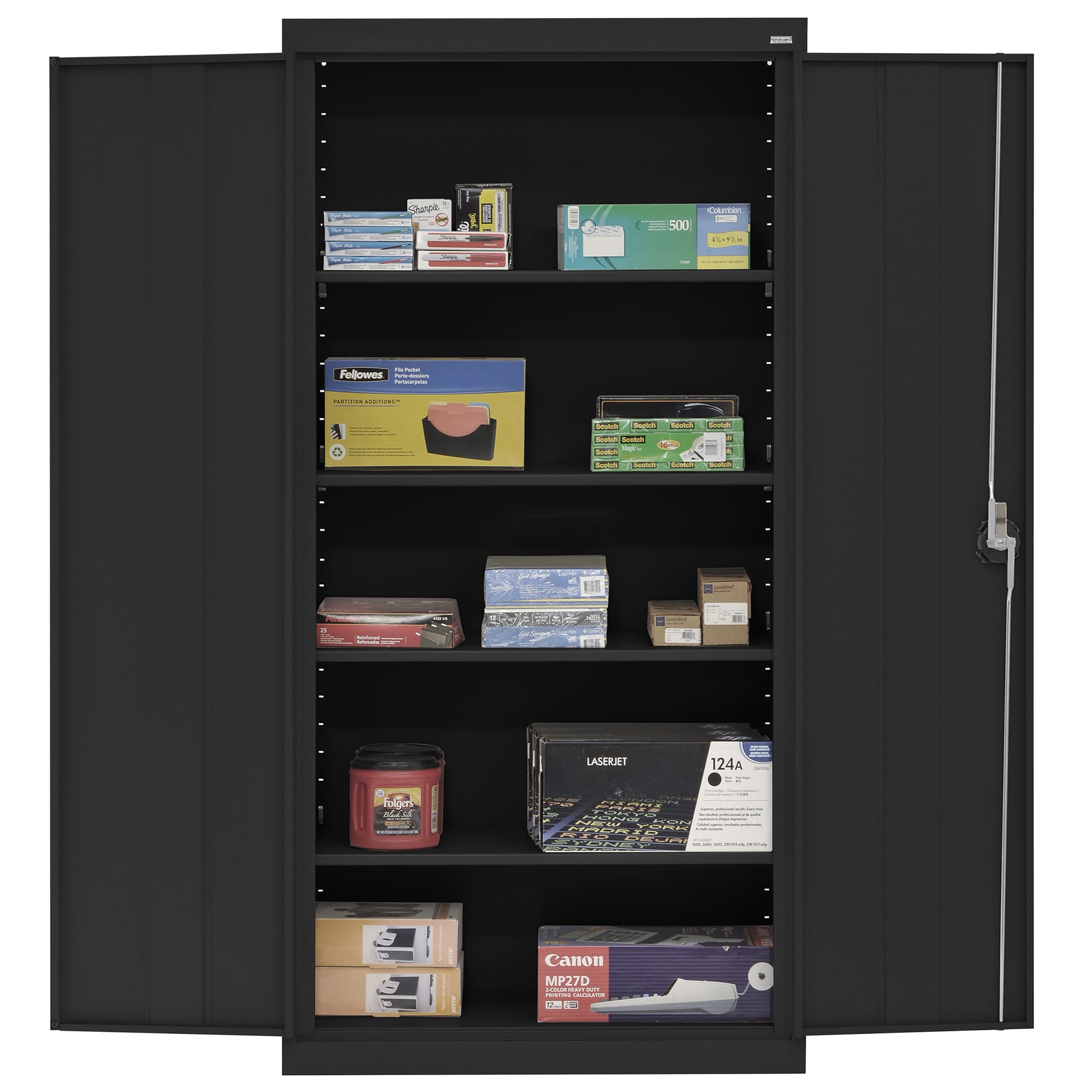 Sandusky Steel Freestanding Garage Cabinet in Black (36-in W x 72-in H ...