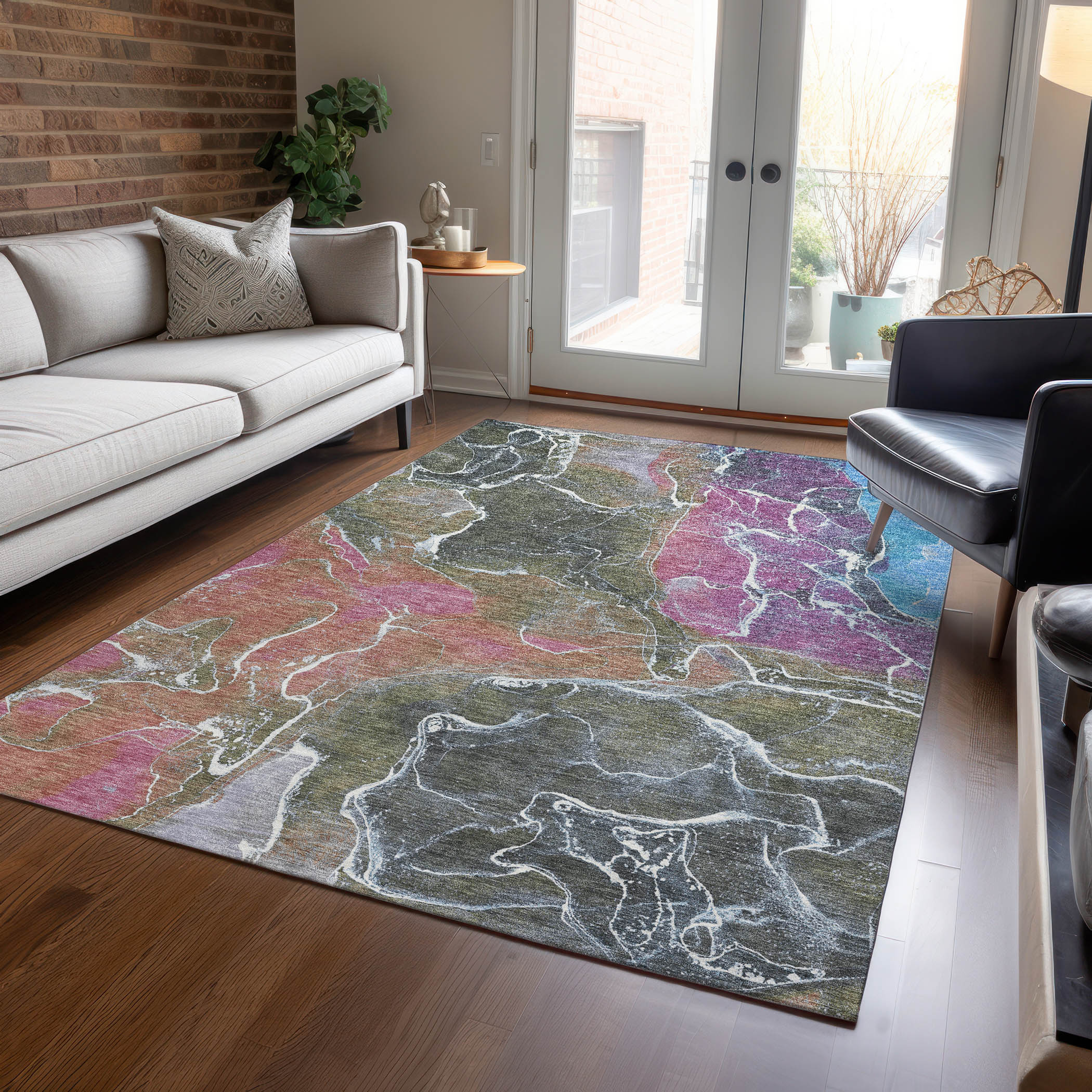 Addison Rugs ACN1782BR30X46 Chantille ACN1782BR 2 x 3 (ft) Loomed Brown Rectangular Indoor/Outdoor Machine washable Pet Friendly Area rug