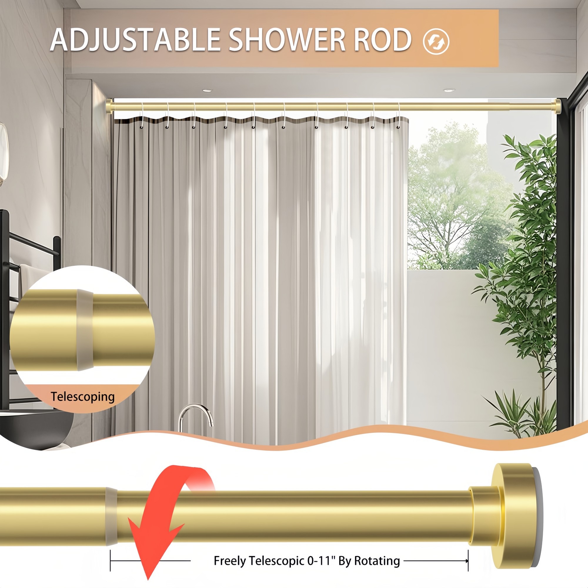 Numhew NHSEAN1049 Shower-Rods - View #5