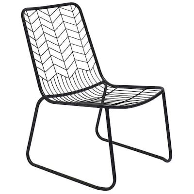 Style Selections Edmonton Stackable Black Metal Frame Stationary Conversation Chair S With Mesh Seat In The Patio Chairs Department At Com - Black Wire Mesh Outdoor Furniture