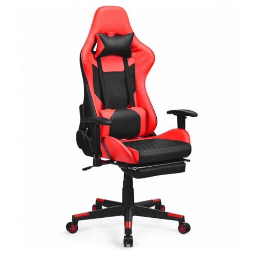 WELLFOR CY Game Chair Red Contemporary Ergonomic Adjustable Height ...