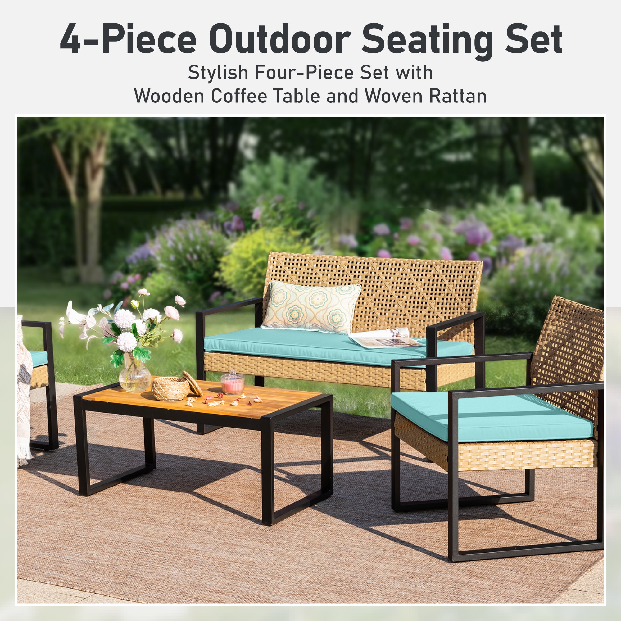 Sunshine Valley CR006-27-3-BU Patio-Conversation-Sets - View #2