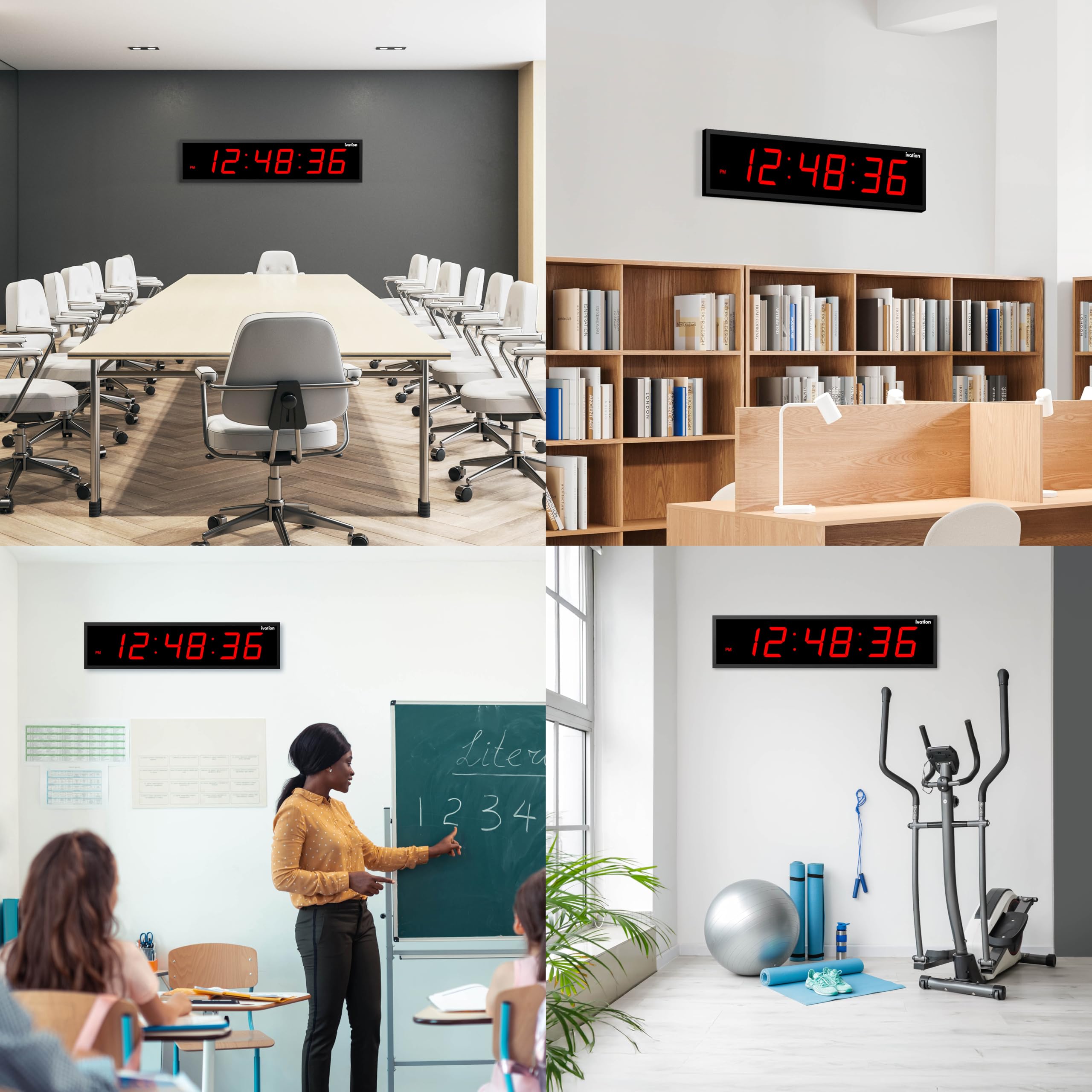 Ivation JID0136RED Indoor-Outdoor-Clocks - View #3