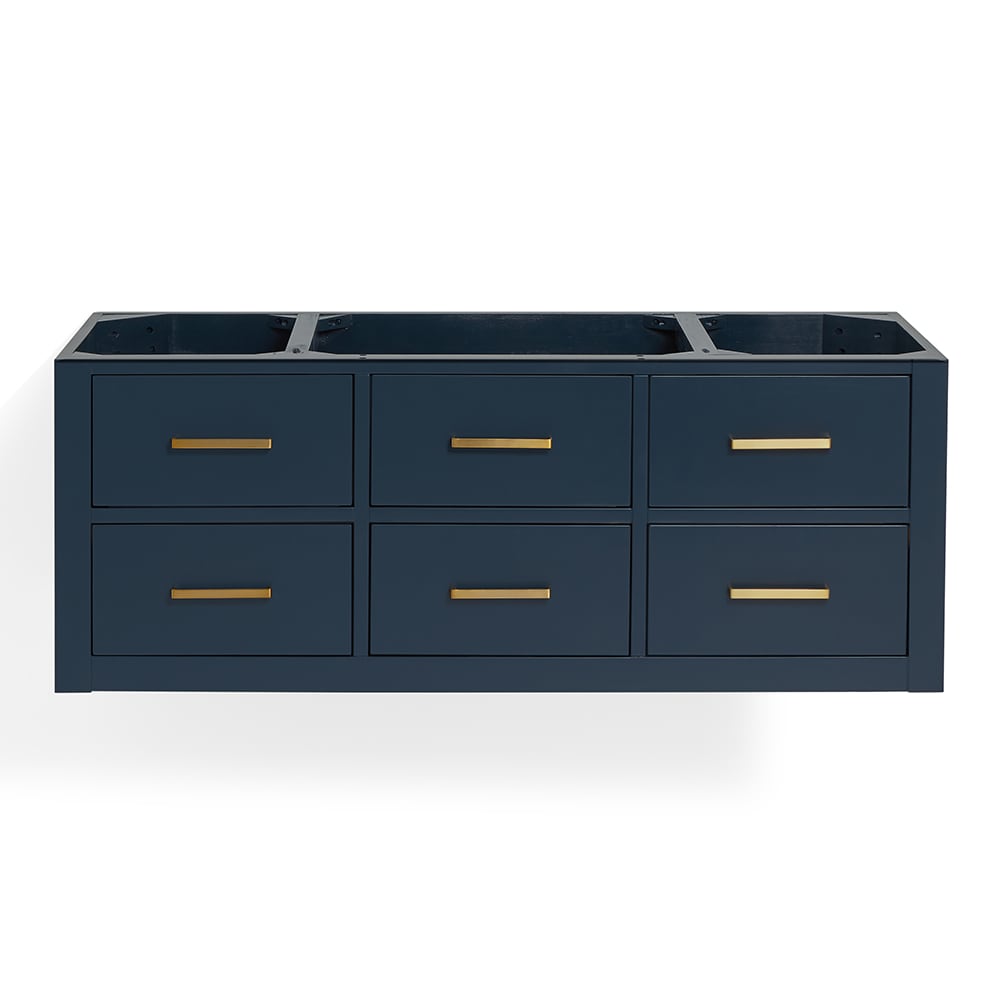ARIEL W048S-BC-MNB Hutton 48-in Midnight Blue Floating Bathroom Vanity Base Cabinet without Top