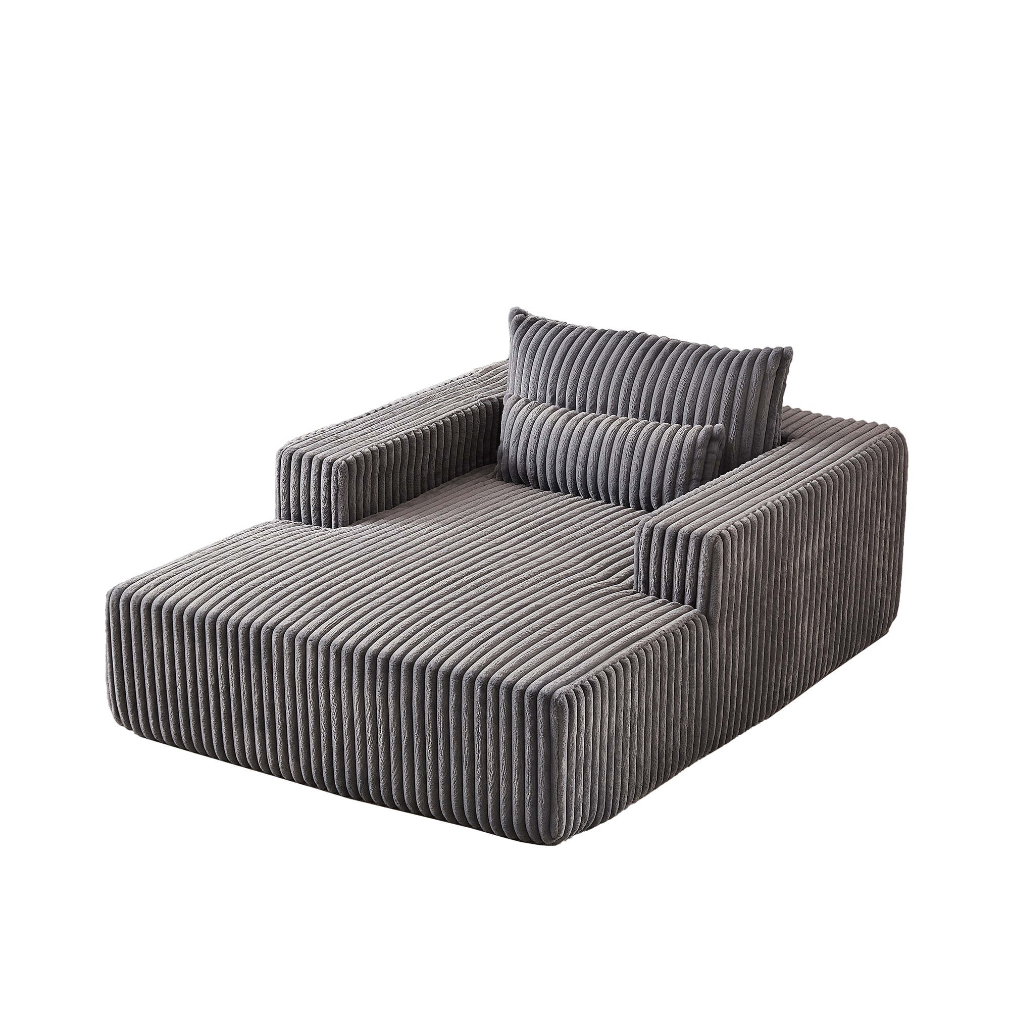 Bybafun YA3700169 55-in Modern Gray 1 -seater Reclining Sofa