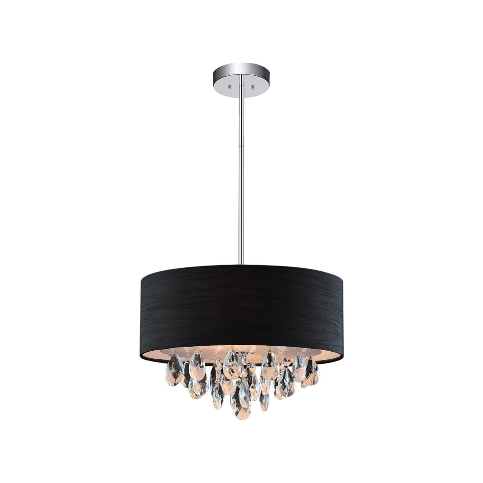 CWI Lighting 5443P14C (BLACK) Dash 3 -Light Chrome Modern/contemporary For Use in Bathrooms, Bedrooms, Dining Rooms, Foyers, Kitchens, Living Rooms Chandelier