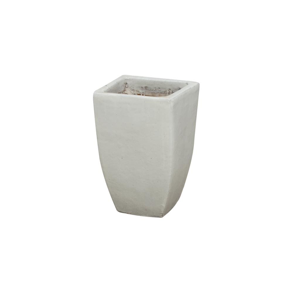  12133WT-1 Square 10.5-Inches W Medium Off-white Ceramic Planter