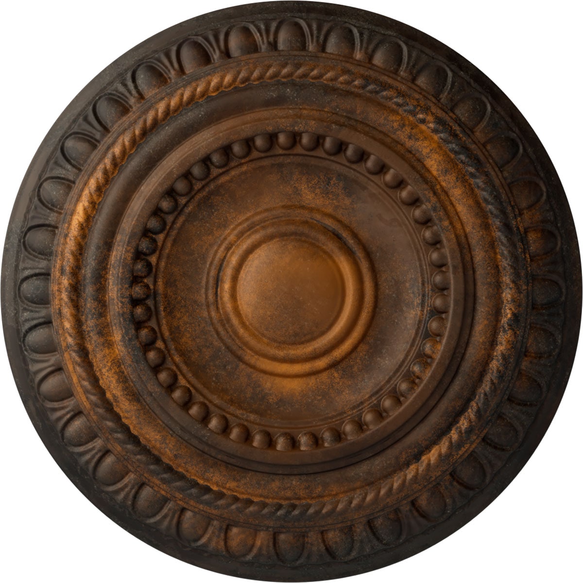 Ekena Millwork CM15ARRUS Artis 15.75-in W x 15.75-in L Painted Rust Polyurethane Whole Ceiling Medallion