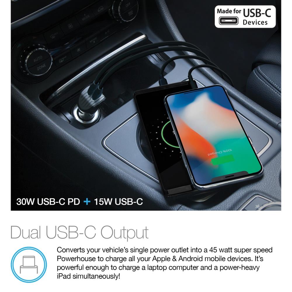 Naztech Micro Usb; Usb-c; Lightning Car Charger 2 at Lowes.com