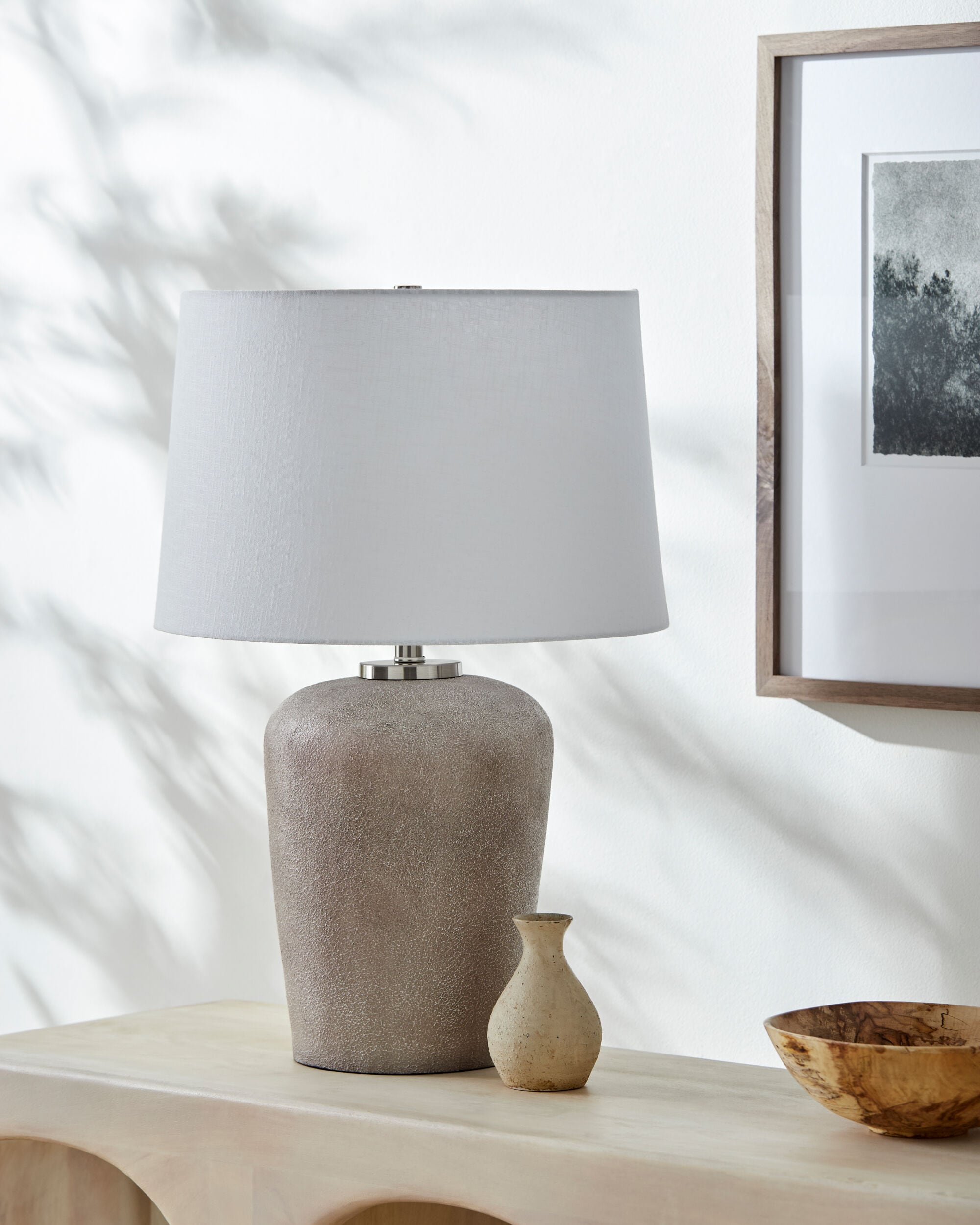 Livabliss GACO-001 Galey Alix Cordova 27-in Light Gray 3-way Table Lamp with Linen Shade