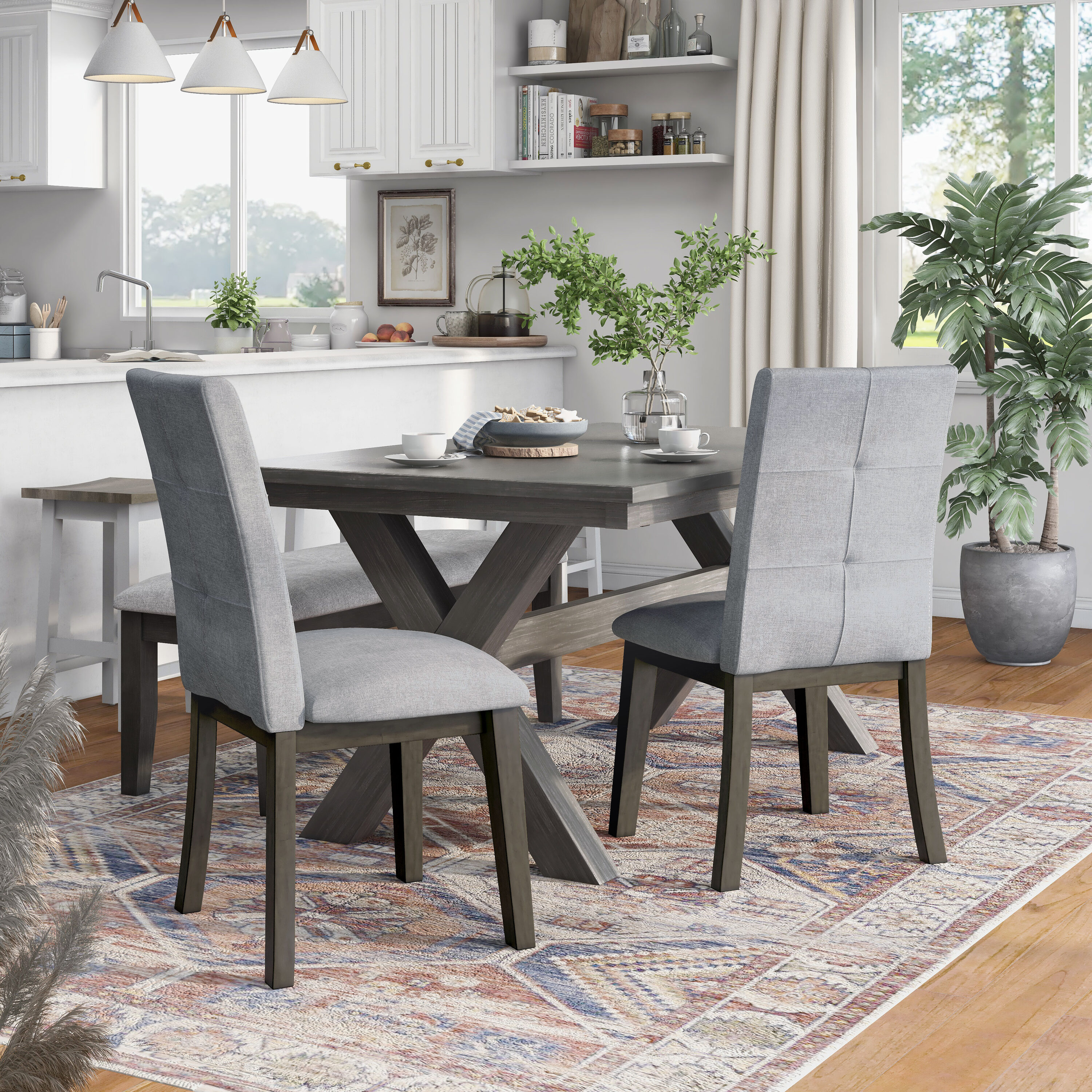 Furniture of America IDF-3354GY-SC Dining-Chairs - View #3