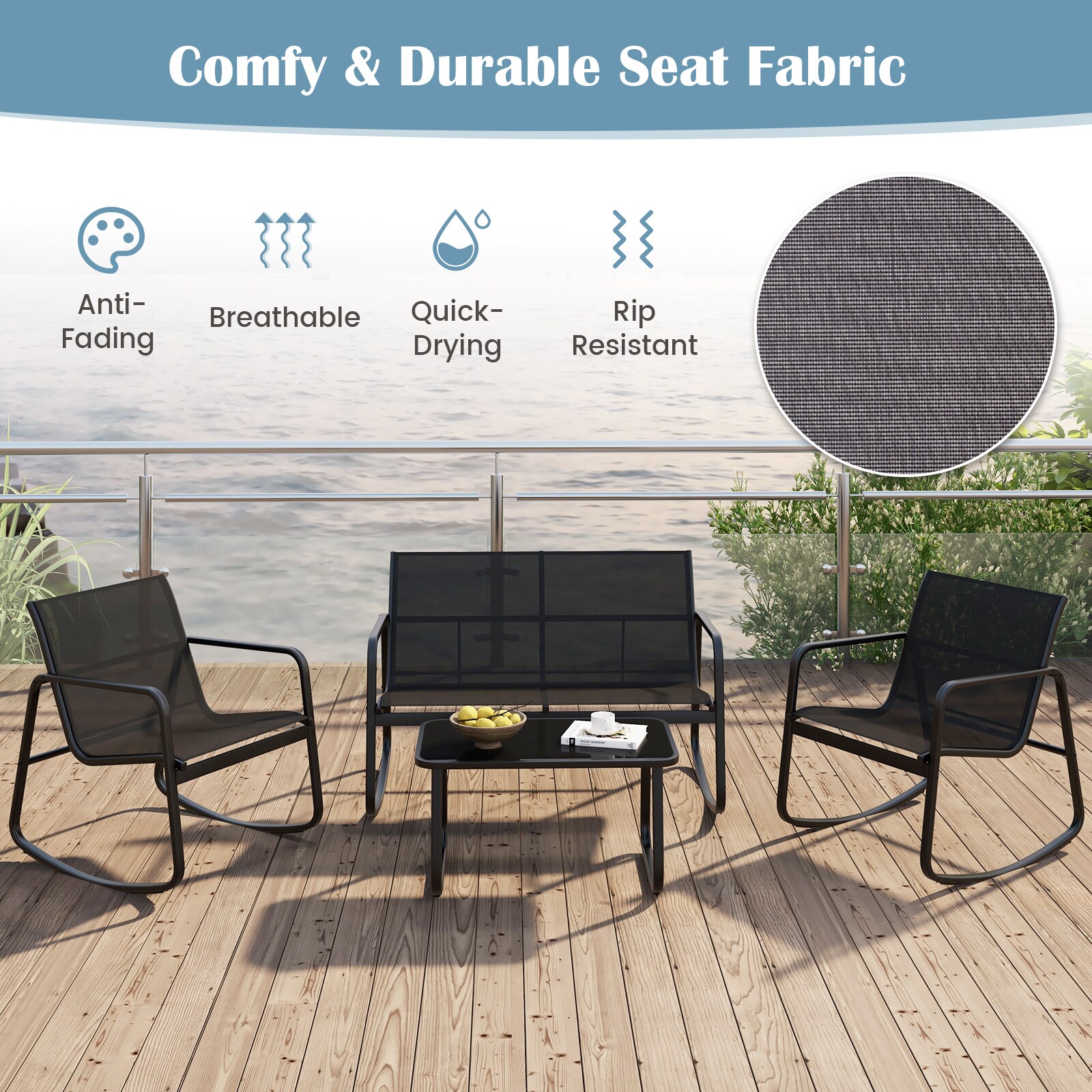 Forclover HBV-11539DK Patio-Conversation-Sets - View #3