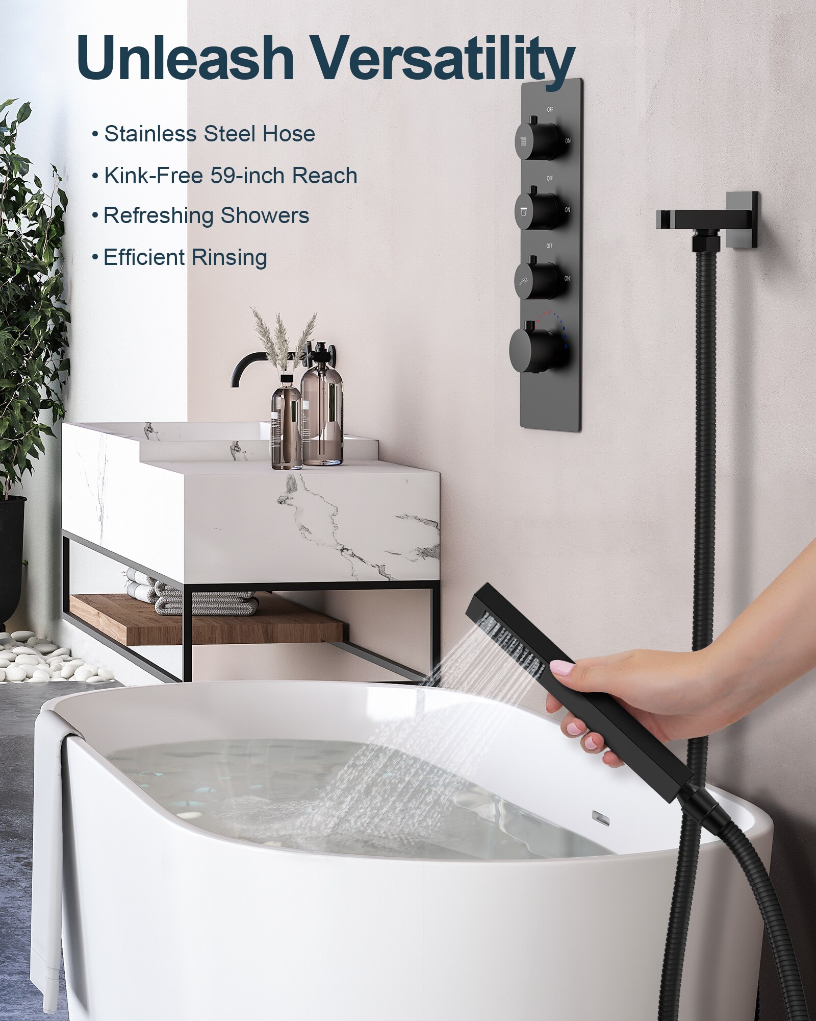 GRANDJOY SGF10GJ-24-BL23 Showerhead-Bar-Panels - View #8