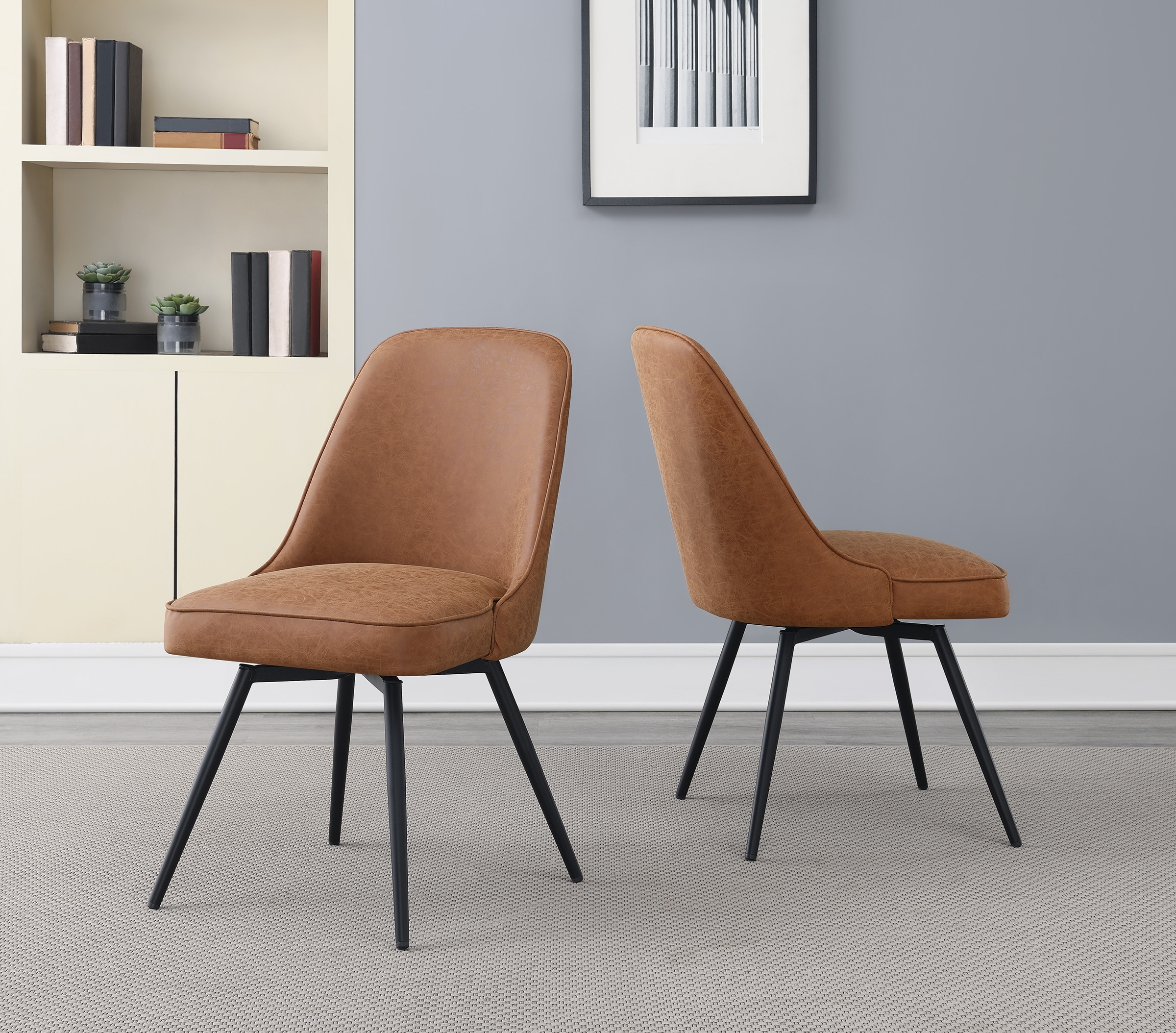 Office Star Products PTN-P42 2 Penton Casual Sand Faux leather Swivel Accent Chair