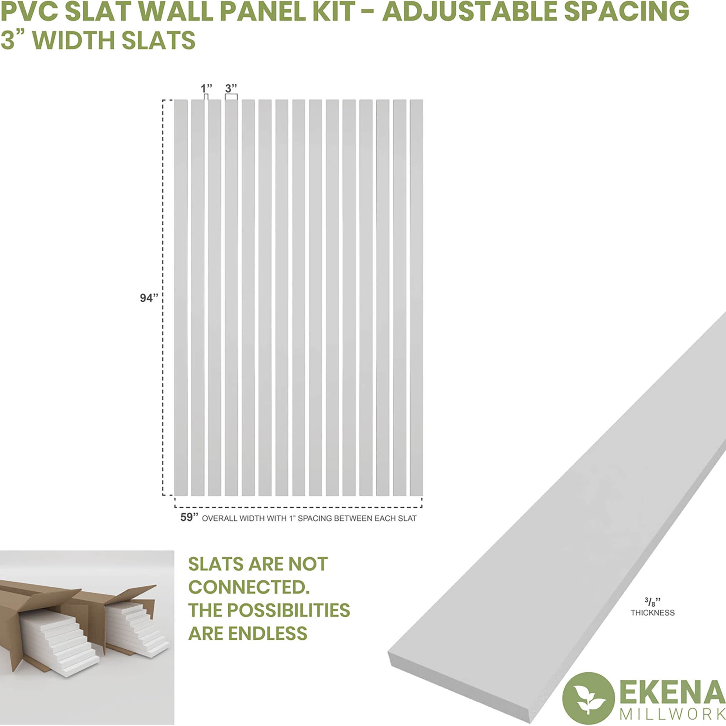 Ekena Millwork SWP60X94X0375UN Wall-Planks - View #2