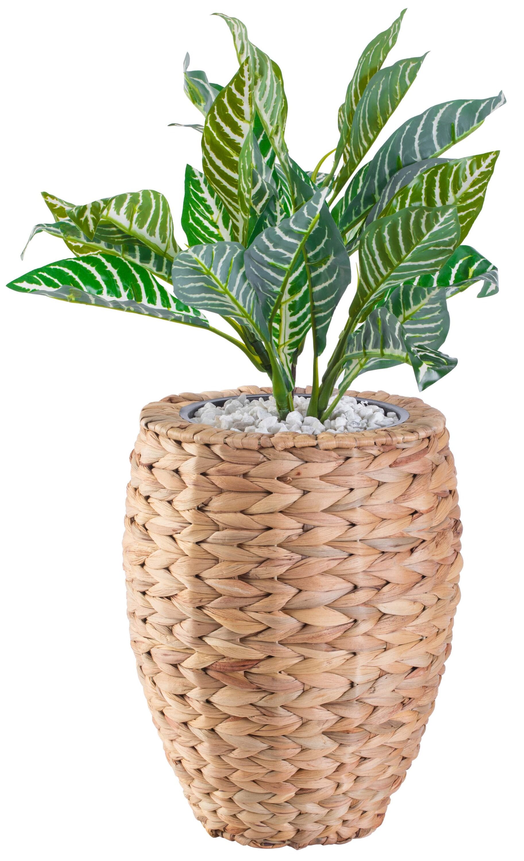 Vintiquewise QI003547.S 13.0-in W x 13-in H x Brown Wood Indoor/Outdoor Planter