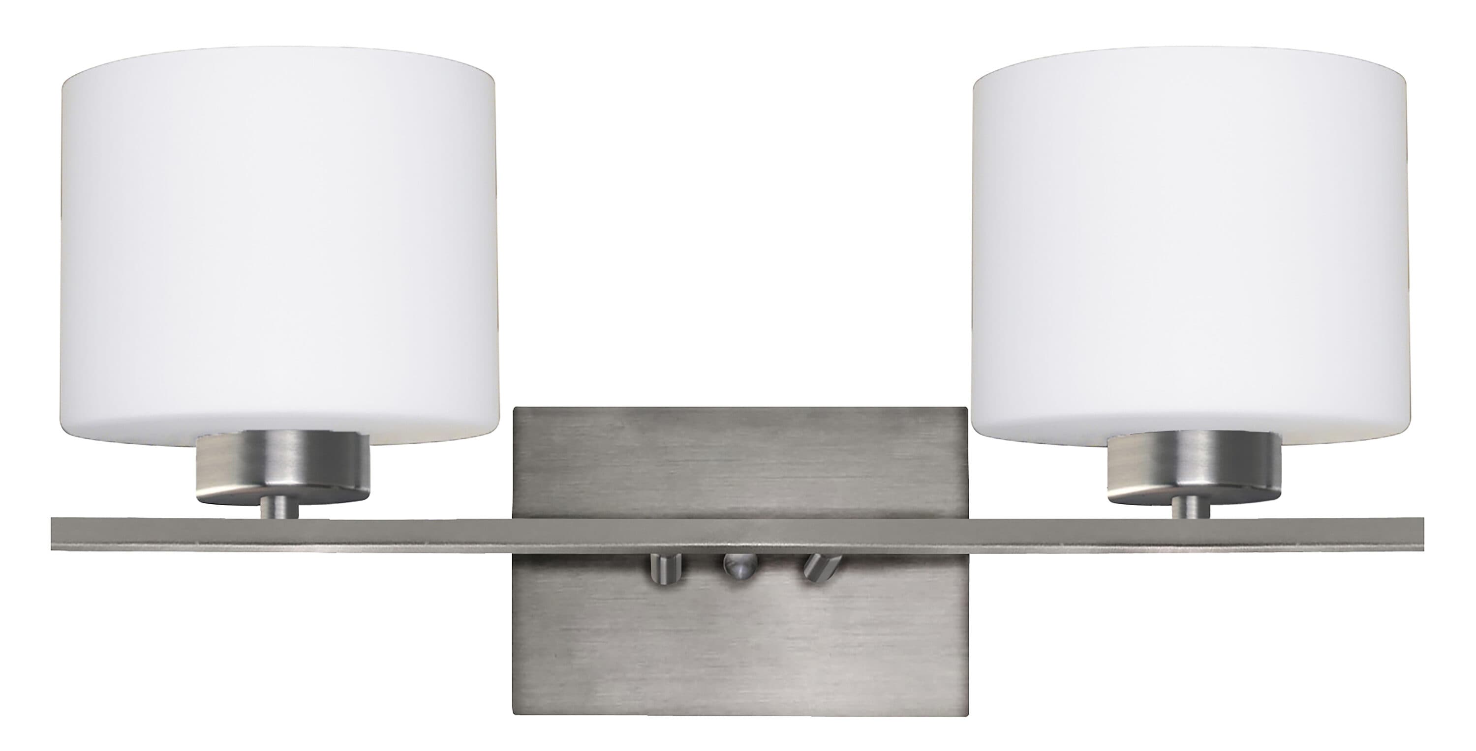 Whitfield Lighting VL207-2SS 18.1-in 2-Light Stainless Steel Traditional Vanity Light