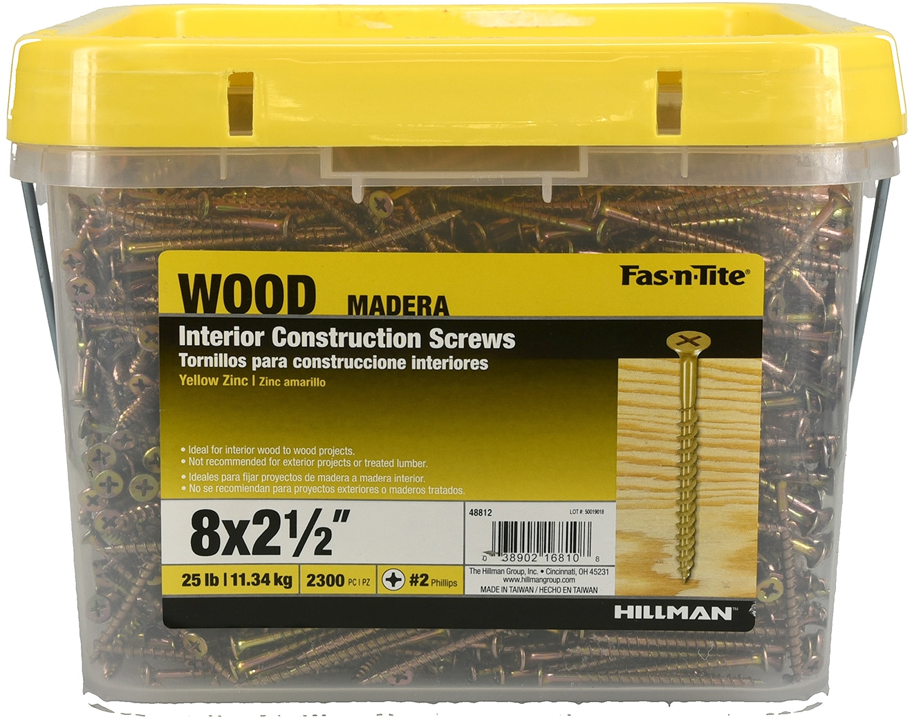 Fas-n-Tite #8 x 2-1/2-in Yellow zinc Interior Wood screws (