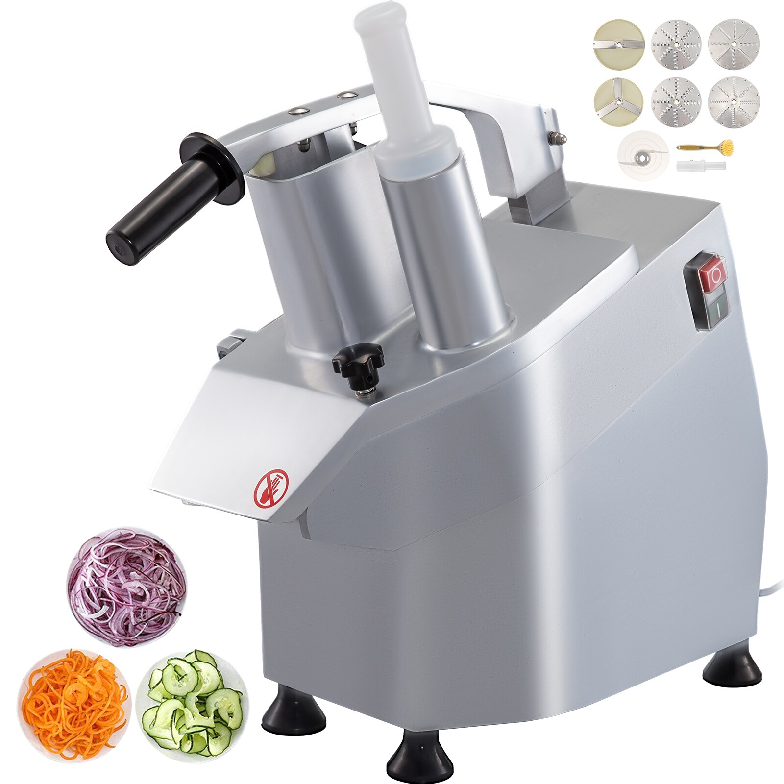 VEVOR 110V 550W Food Processor 1600-Speed Commercial/Residential Food Slicer with Thickness Control (Stainless Steel + Cast Aluminum Alloy) QCJJKC-30060HZ001V1 Sansujyuku sansujyuku.com