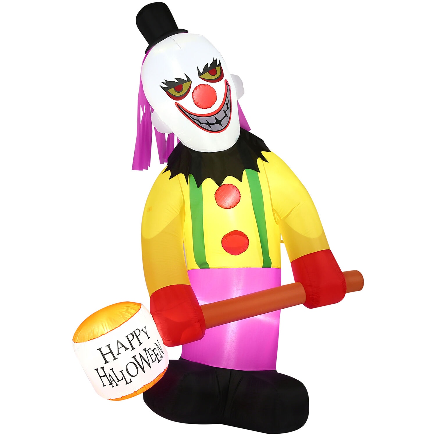 Haunted Hill Farm 8-ft Clown Inflatable in the Outdoor Halloween ...