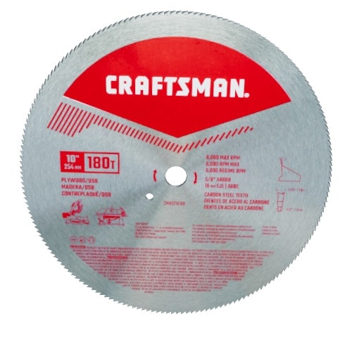 CRAFTSMAN 10-in 180-Tooth High-Speed Steel Miter/Table Saw Blade Set CRAFTSMAN 10-in 180-Tooth High-Speed Steel Miter/Table Saw Blade Set