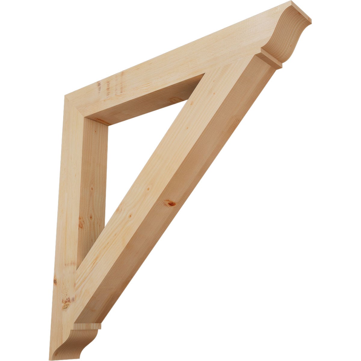 Ekena Millwork BKT06X48X48TRA01SDF Traditional traditional smooth 5-1/2-in x 48-in x 48-in Douglas fir Brown Wood Standard bracket