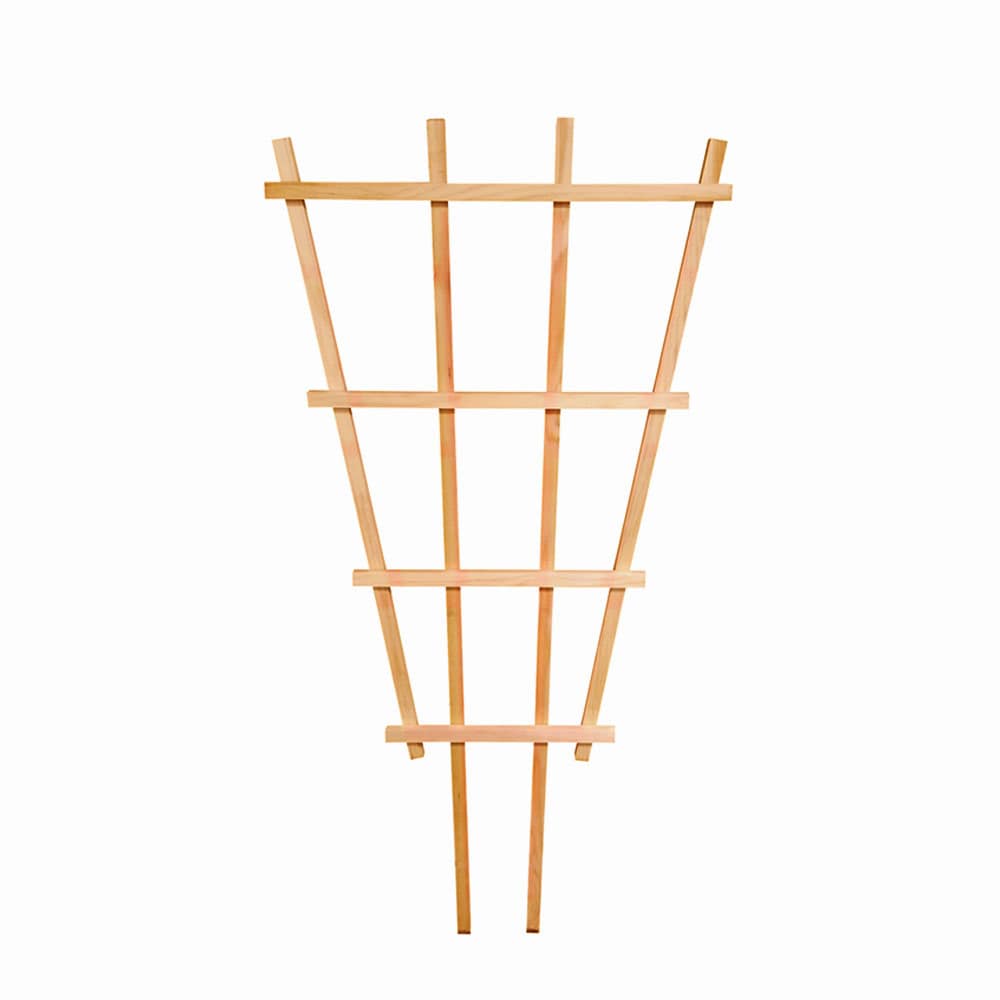 Style Selections 24-in W x 54-in H Pecan wood Garden Trellis For Climbing Plants For Roses #625989