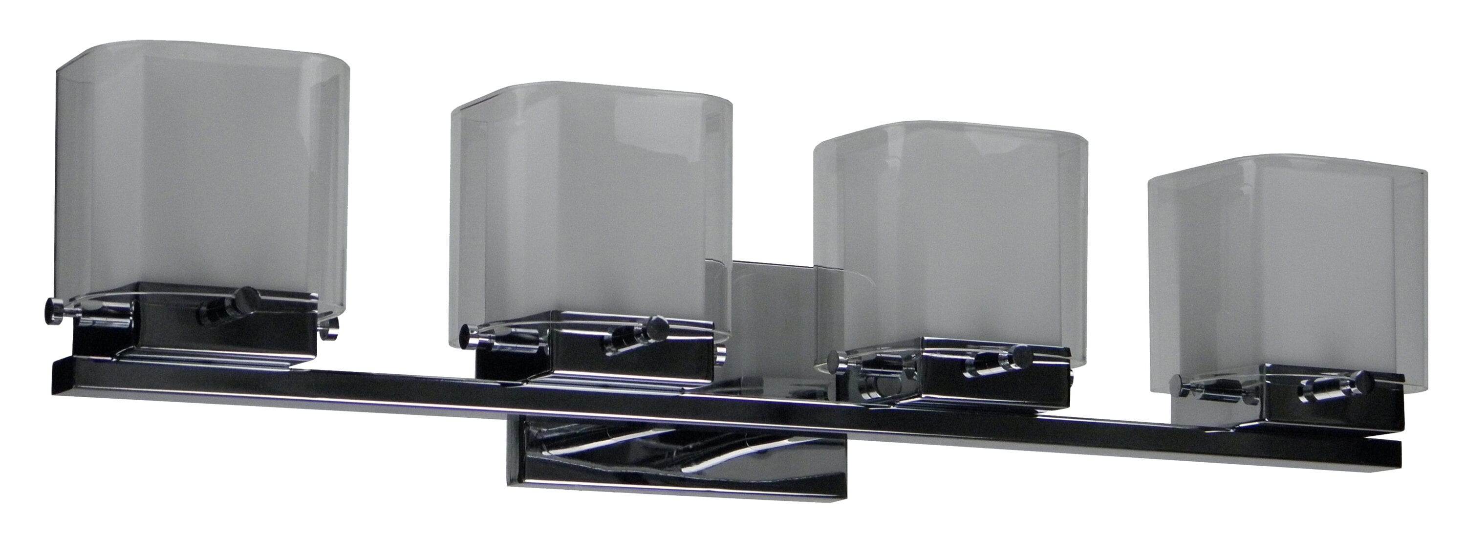 Whitfield Lighting VL525-4CH Louis 28.4-in 4-Light Chrome Modern/Contemporary Vanity Light
