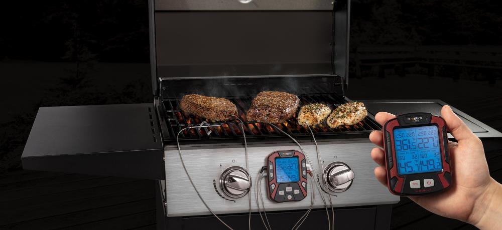 INKBIRD IBBQ-4T Square Dial Wireless BBQ Meat Thermometer, Wifi Control, Alarms, Temperature Records