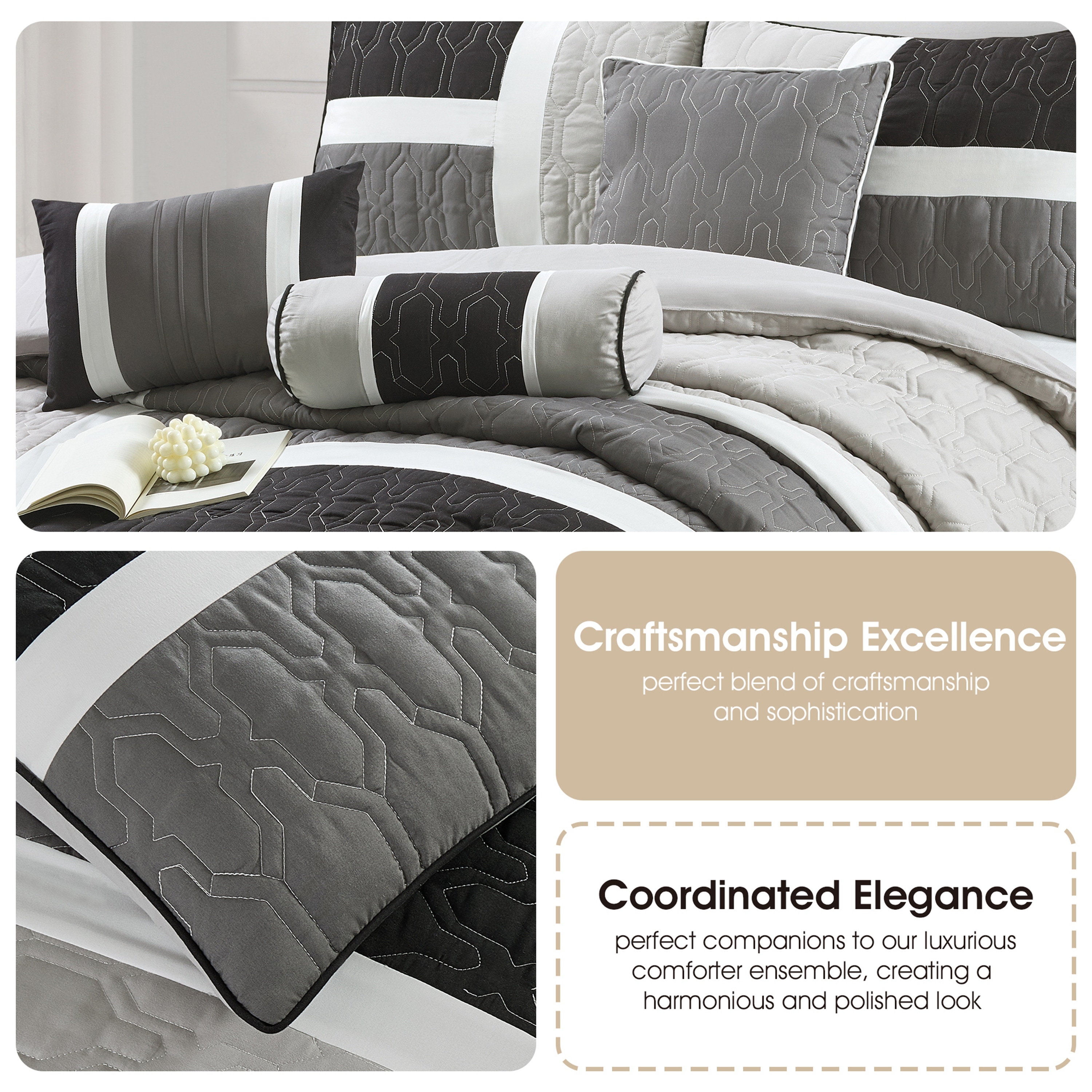 Nanshing NATALIA7-Q-GREY bedding - View #6