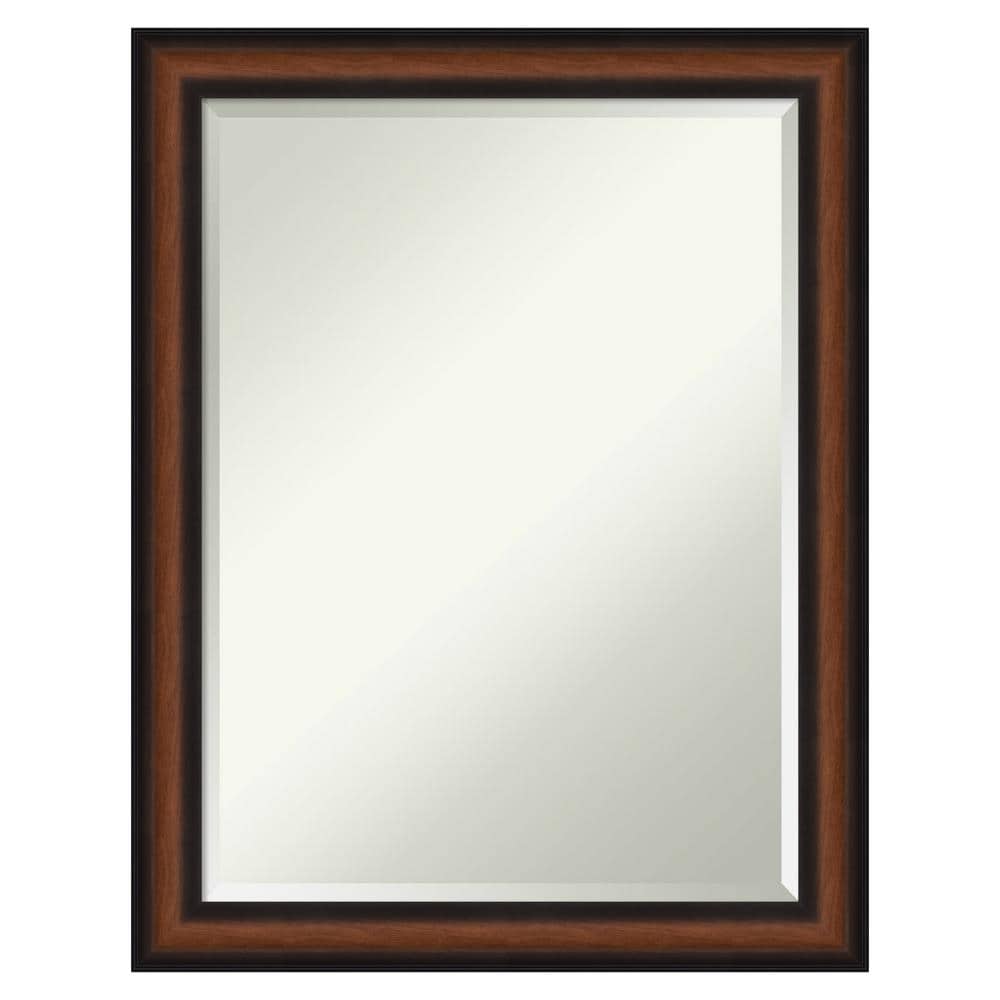 Amanti Art DSW4593123 Yale Walnut Frame 21.38-in x 27.38-in Bathroom Vanity Mirror (Walnut Cherry)