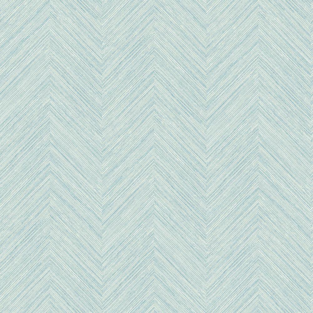 Chesapeake 3120-13672 Sanibel 56.4-Sq. Feet Teal Non-woven Textured Geometric 3D Prepasted Water Activated Paste Wallpaper