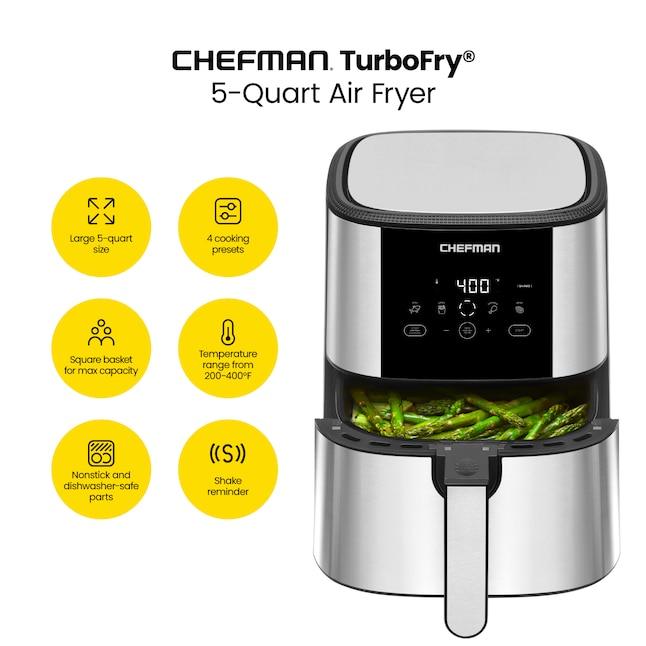 Chefman Stainless Steel ToastAir Air Fryer and Toaster Oven, 20 L - Fry's  Food Stores